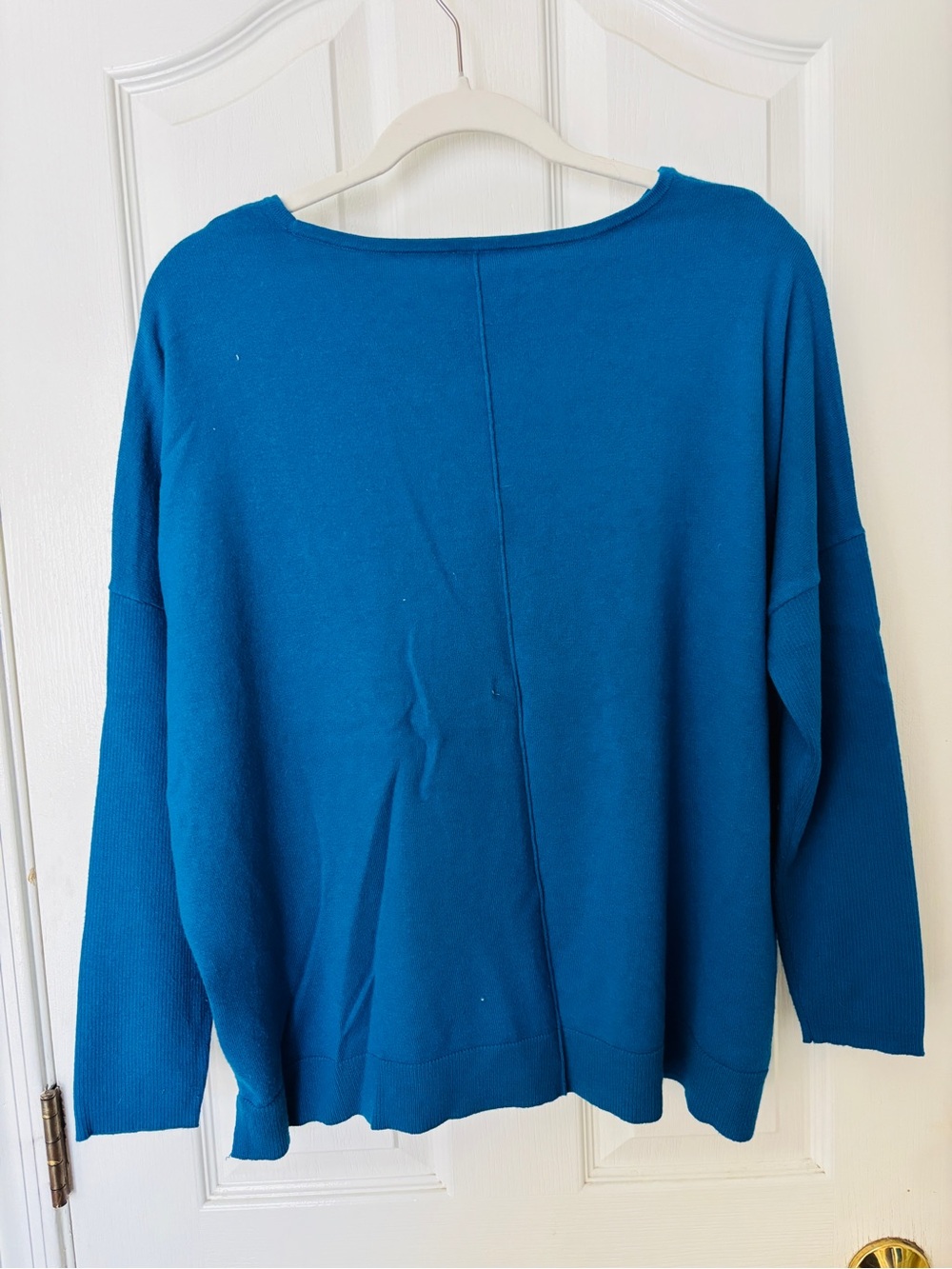 Chico's Teal Scoop Neck Lightweight Sweater ~ Chico’s Size 2/Women’s 12 - Picture 2 of 11